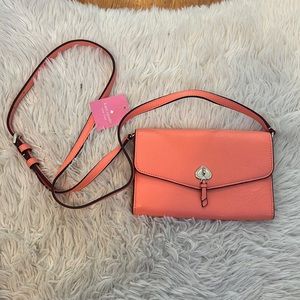 kate spade coral/peach crossbody purse